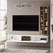 Mueble Para Tv Y Estantería Luvio Blanco