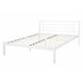 Beliani Cama con somier Metal CUSSET 147x209 Blanco