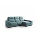 Chaise longue 4 plazas con 3 puffs FULL Azul Medio