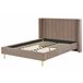 Beliani Cama con somier Terciopelo VILLETTE 165x222 Azul Marino