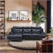Chaise longue de piel HAWAI Azul Marino