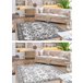 Alfombra MATEO 8037/644 Moderna marco flores estructural 120x170 Gris