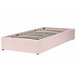 Beliani Cama con somier Bouclé DINAN 97x214 Rosa Talco