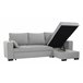 Chaise longue con cama MARLON reversible 3 plazas gris Gris