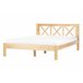 Beliani Cama con somier Madera de pino TANNAY 149x208 Madera Clara