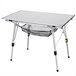 Aktive Mesa plegable camping aluminio antideslizante y desmontable altura ajustable c/red auxiliar Gris
