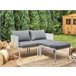 Beliani Conjunto longue TERRACINA Gris Claro