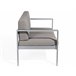 Beliani Banco Aluminio SALERNO 142x70 Gris