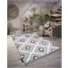 Alfombra MAROC P651 Diamantes Franjas Bereber marroquí Shaggy 200x290 Gris