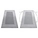 Alfombra MEFE moderna 2813 Marco llave griega Structural 180x270 Gris