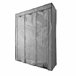 Armario Vestidor Tela Con Puertas Cremallera Nyana Home Gris