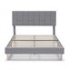 Estructura de Cama tapizada Sorni 150x190 Gris Claro
