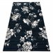 Alfombra GNAB Flores rosas 140x200 Azul Marino