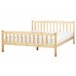 Beliani Cama con somier Madera de pino GIVERNY 169x208 Madera Clara