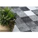 Alfombra BCF Morad RAFIA Rectángulos geométrico 300x400 Negro/ Gris