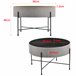 Mesa de centro Tauranga con tablero extraíble aglomerado/metal Gris