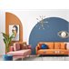 Beliani Chaise longue derecho Terciopelo MIRAMAS Azul Marino