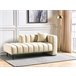 Beliani Chaise longue derecho Terciopelo LANNILS Beige