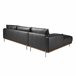 ANGEL CERDÁ Sofá chaise longue izquierda piel Negro