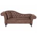 Beliani Chaise longue izquierdo Gamuza sintética LATTES Marron Claro
