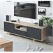 Mueble TV Zaida 3 Puertas Color Roble/Gris Gris