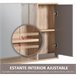 Armario de Baño con Espejo MDF, Melamina de Madera HOMCOM 57 Marron