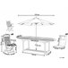Beliani Conjunto de comedor MAUI Gris Oscuro