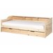 Beliani Cama con somier Madera de pino EDERN 105x204 Marron