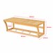 Estantería de pared Langeland con toallero y 4 ganchos bambú Natural