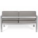 Beliani Banco Aluminio SALERNO 142x70 Gris