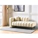 Beliani Chaise longue izquierdo Terciopelo LANNILS Crema