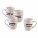 Set mug BLACK&WHITE 4 piezas marca BENETTON Blanco