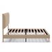 Estructura de cama tapizada Lauren 140x190 Beige