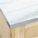 Baúl de Almacenaje Madera de Abeto, Metal Galvanizado Outsunny Marron