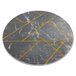 Alfombra EMERALD exclusivo 1012 circulo glamour 120x120 Gris