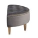 Asiento tapizado en terciopelo patas en madera natural Gris