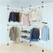 Perchero de Ropa Telescópico Altura Ajustable KLS04 SoBuy Blanco