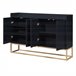 Aparador, 4 puertas, mueble comedor, comedor, sala, cocina 120 Negro