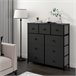 Max Home Cómoda 9 cajones de tela 100 Negro