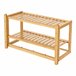 Estantería de pared Thyborøn con toallero y ganchos bambú Natural