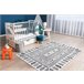 Alfombra FUN Teepee para niños indio marco 180x270 Blanco/ Gris