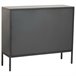 Aparador de metal y madera 2 puertas, Negro