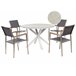 Beliani Conjunto de comedor MALETTO/GROSSETO Gris Oscuro