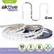 Tiras LED solar exterior autoadhesiva Aktive Blanco