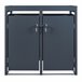 Cobertizo Valkeakoski para 2 cubos de basura de 120L acero Gris