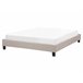 Beliani Cama con somier Poliéster ROANNE 169x211 Beige