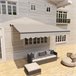Toldo Manual Retráctil Aluminio, Poliéster Outsunny 360x220 Crudo