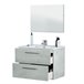 Mueble de baño Aruba 2 cajones + espejo Gris