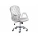Beliani Silla de oficina PRINCESS Gris Claro