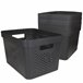 Curver Pack 5 cestas organizadoras Infinity 17L Gris